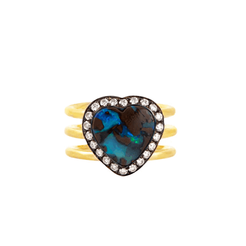 Opal Heart Ring