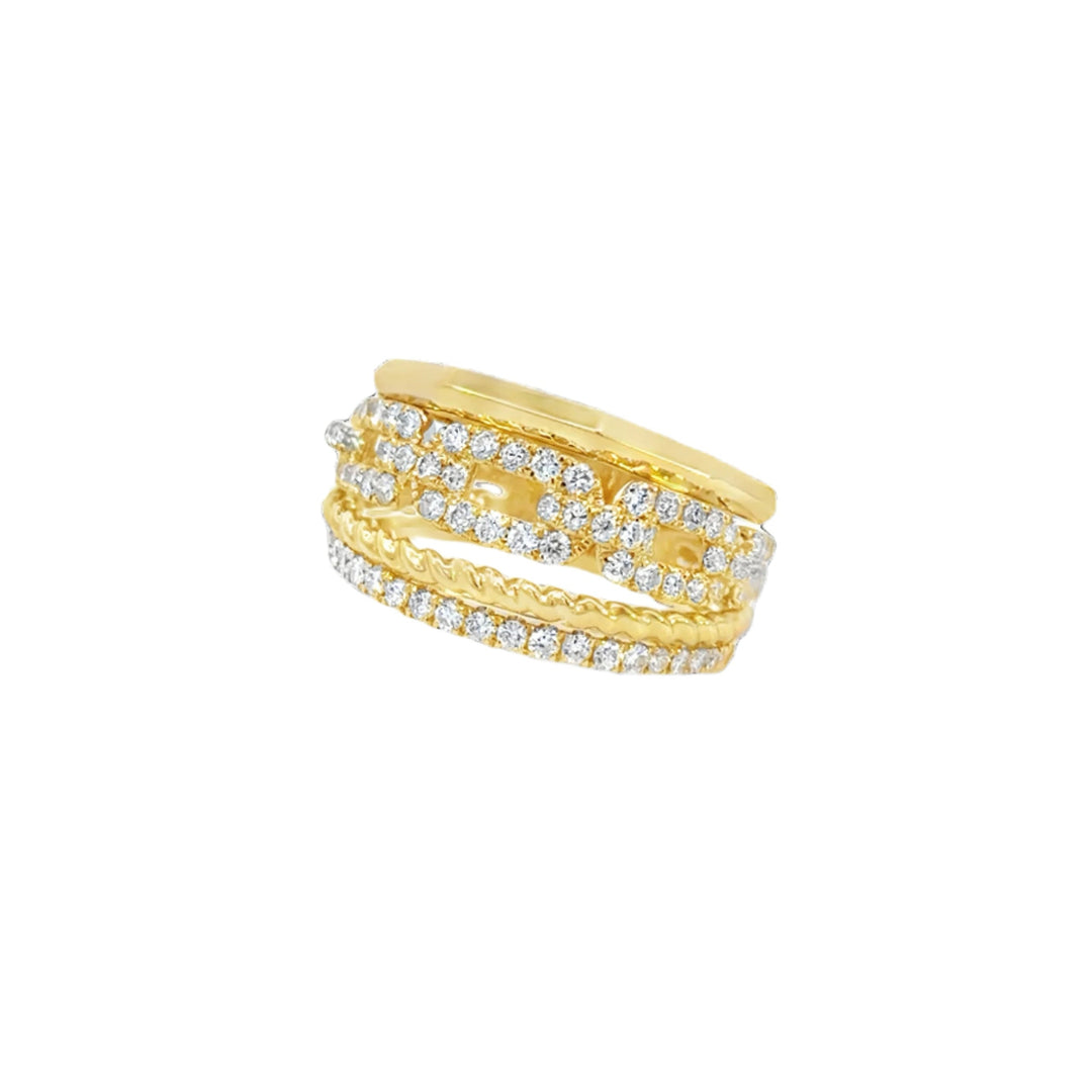 .75 Carat Diamond 4 Stack Ring