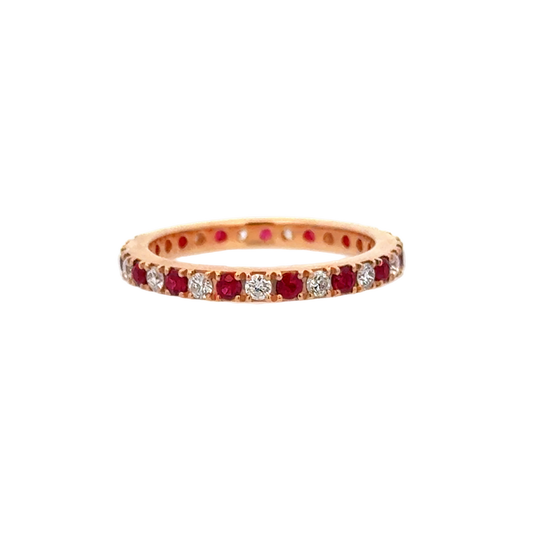 Diamond and Ruby Eternity Ring