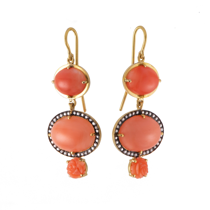 Coral Drop Earrings