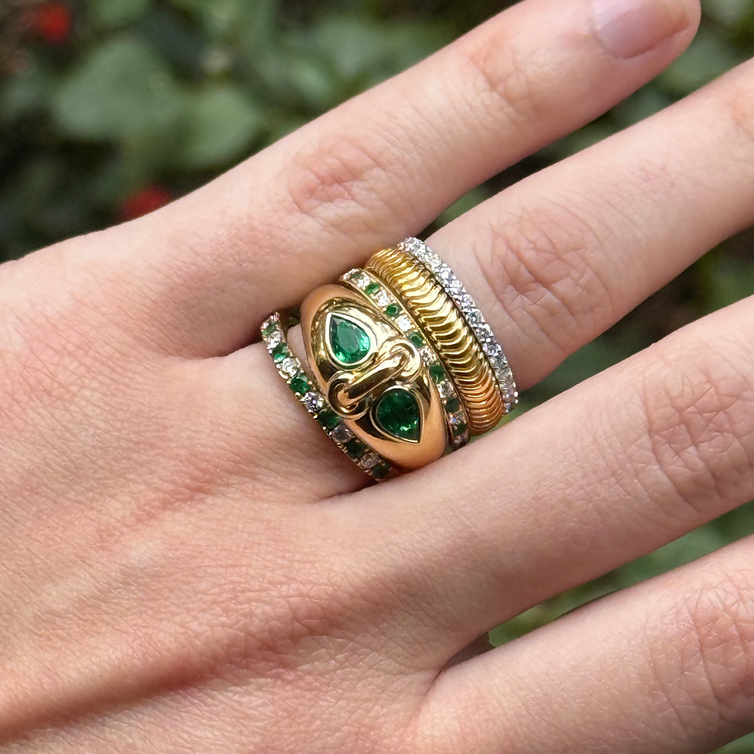 Diamond and Emerald Eternity Ring