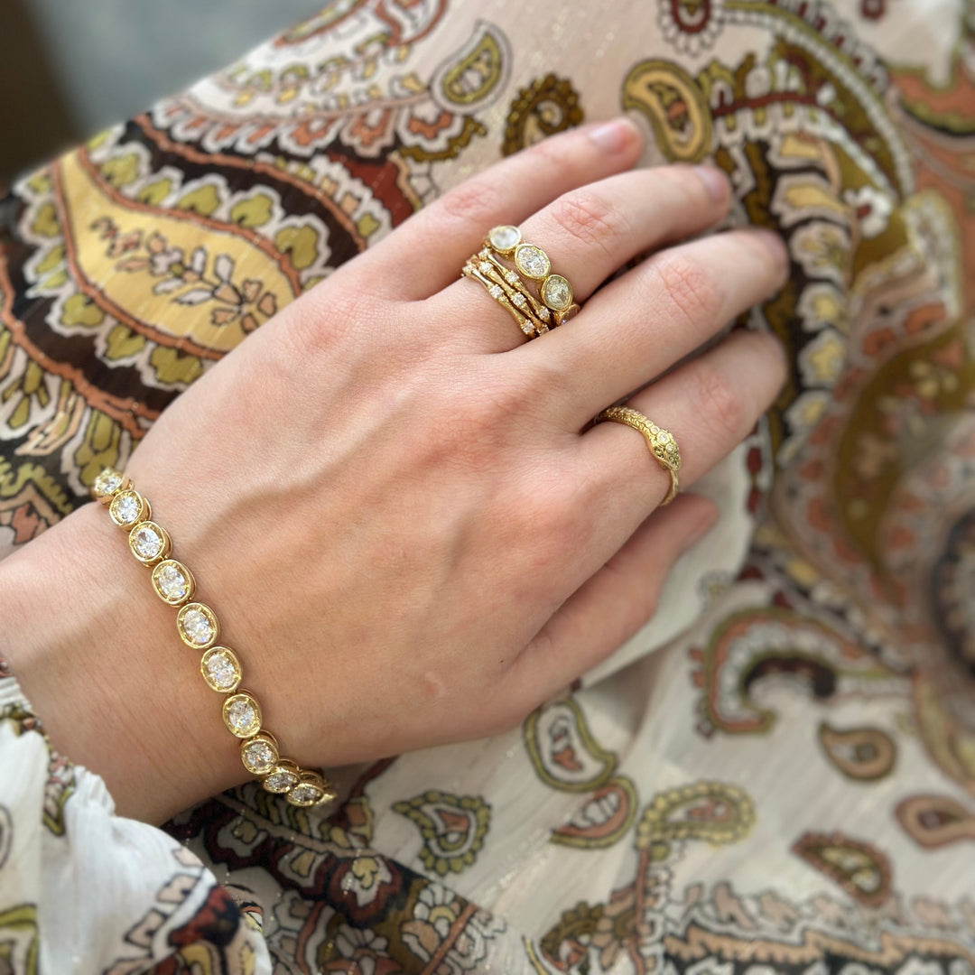 8.60 Carat Oval Diamond Bracelet