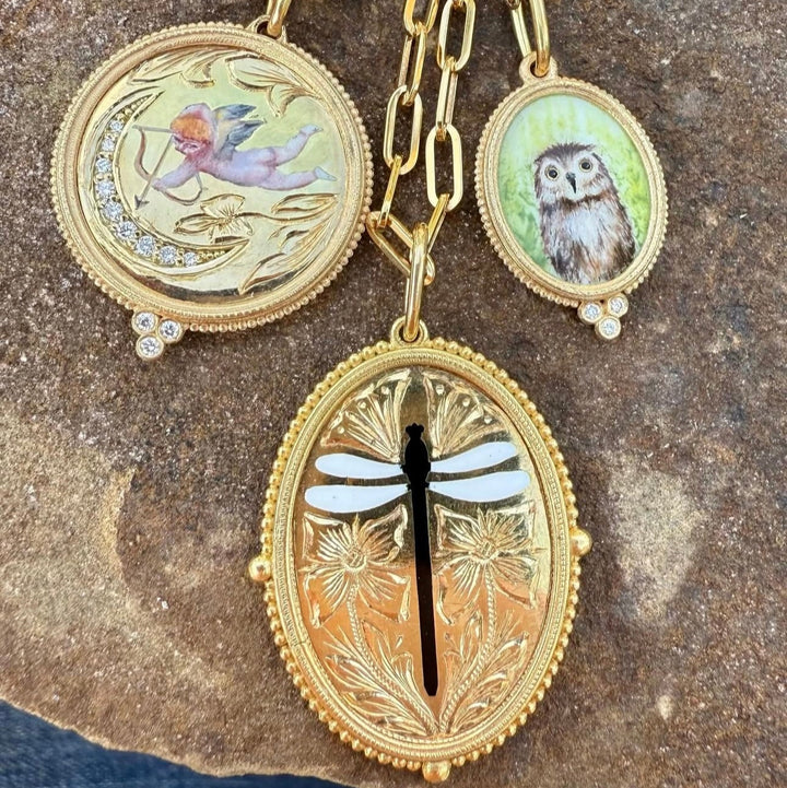Enamel Owl Charm
