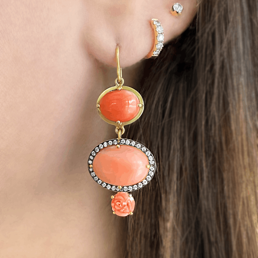 Coral Drop Earrings