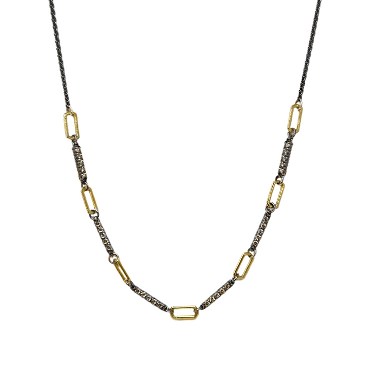 Diamond Paperclip Necklace