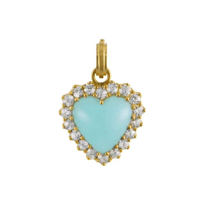 Peruvian Opal Heart Pendant