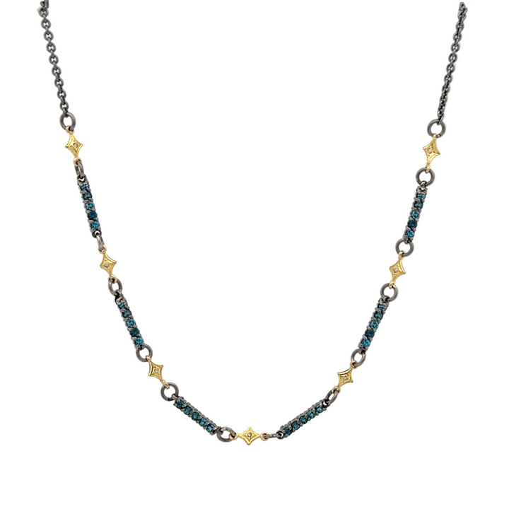 London Blue Topaz Paperclip Necklace